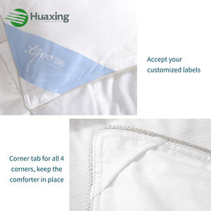 Edredón de plumón de ganso para todas las estaciones, edredón, tamaño <span class=keywords><strong>Queen</strong></span>, 100% algodón, cubierta a prueba de agua con pestañas de esquina - Product Image 5