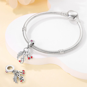 Joli pendentif musical dentaire en laiton blanc plaqué argent, adapté aux hommes et aux femmes, et constitue un excellent cadeau de bijouterie. - Product Image 4