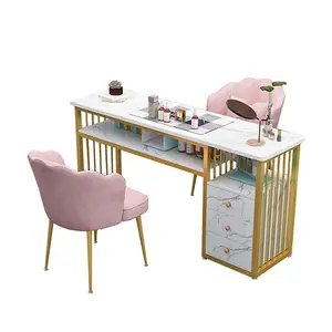 Fengxiang1987 güzel çivi Bar istasyonu Salon mobilya ahşap tırnak masa tırnak masası manikür masası sandalye ile Modern özelleştirilmiş