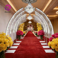 Arche dorée de fond de scène, ensemble de 3 pièces, support de bougie musulman islamique, fond de scène en métal, événements, fête, scène, décoration murale, arche pour scène, mariage