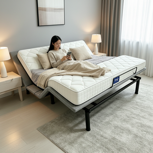 Base Letto Elettrica Ergonomica con Modalità Gravità Zero, Telecomando Wireless e Sollevamento Silenzioso <span class=keywords><strong>per</strong></span> un Sonno Riposante <span class=keywords><strong>a</strong></span> Casa - Product Image 1