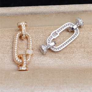 Boucle de collier long en argent S925, boucle de collier en perles DIY avec cuir et acier, tête de boucle longue 5575 - Product Image 3