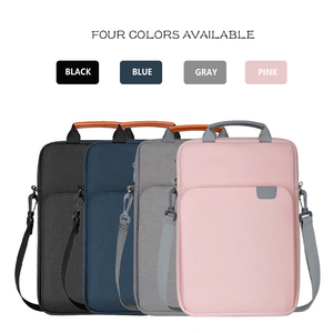 Housse à manches plates de <span class=keywords><strong>13</strong></span> <span class=keywords><strong>pouces</strong></span> pour hommes, vente en gros personnalisée, sac à bandoulière en polyester imperméable avec système de transport en bandoulière - Product Image 2