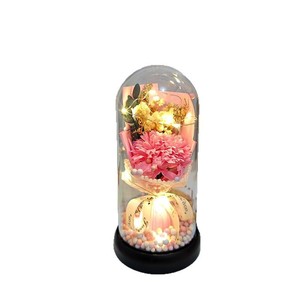 Decorazione creativa con copertura in vetro con rose artificiali garofani tulipani "fiore eterno" con sapone artistico floreale Design - Product Image 5