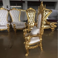 Trône moderne blanc style Roi Lion, fauteuil artisanal en tissu de luxe pour mariages, salons, villas, événements, ateliers et sous-sols
