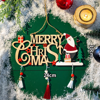 Décoration de Noël : Ornement suspendu en forme de panneau avec inscription pour la décoration de l'arbre de Noël, de la scène, de la fête et comme accessoire de table