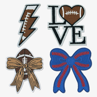 Nouvelle conception de vêtements, patch de décoration pour manteau, patch brodé personnalisé en gros pour maillot de football, pour chapeaux