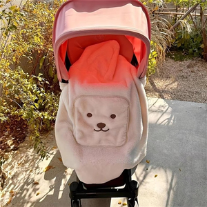Manta para cochecito de oso bebé, pañales de invierno para exteriores cálidos, manta portabebés portátil multifuncional para recién nacidos - Product Image 5