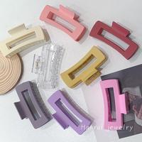 Pince à cheveux rétro grande taille, style européen et américain, finition mate, pour usage quotidien, accessoire capillaire en plastique, Chine