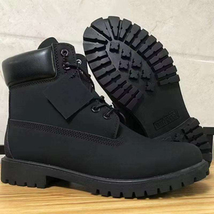 Designer Waterproof Genuine Leather Work Boots Autumn Winter Warm Outdoor High <b>Top</b> Leather <b>Walking</b> Shoes Hiking Boots - Product Image 2