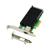 Tarjeta de Fibra Óptica de 10G RJ 450K Megabits de un Solo Puerto para Servidor Intel X550-T1, Interfaz de Red Inalámbrica PCIe X4 para Computadoras de Escritorio