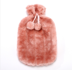 Bolsa de Agua Caliente de Goma Nueva, Bolsa de Agua Caliente de PVC, Funda de Tela de Felpa, Funda de Tela de Piel de Conejo, Bolsa de Agua Caliente para Calentar las Manos - Product Image 3