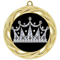 Médaille de couronne en relief sur mesure de fabricant Noble avec médaille de Budge de couronne d'artisanat de souvenir d'insertion personnalisée