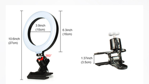 Máy tính để bàn zoom ánh sáng vòng ánh sáng cho tự phát sóng máy tính Web Cam chụp ảnh ánh sáng với từ xa Clip-on thiết kế - Product Image 2