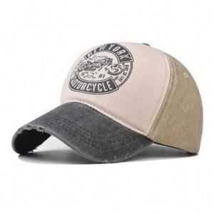 Casquette de baseball vintage imprimée en relief, style urbain, bicolore, effet usé, vente en gros, fournisseur chinois - Product Image 3