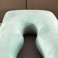 Oreiller de grossesse haut de gamme en U, housse en tissu coton doux, soutien relaxant pour le sommeil et le repos maternel, vente en gros