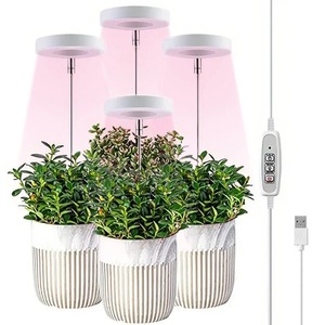 1 Lámpara de Cultivo LED de Espectro Completo para Plantas de Interior, Altura Ajustable con Temporizador de Encendido/Apagado Automático, 4 Niveles de Intensidad - Product Image 2