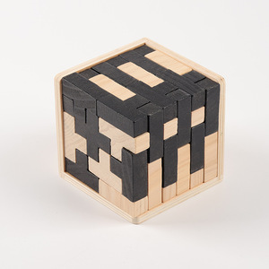 ตัวต่อเลโก้ 3 มิติ รูปทรงตัว T แบบแม่เหล็ก ทำจากไม้ ฝึกสมอง ปริศนาเรขาคณิต ของเล่นเสริมพัฒนาการ ท้าทายไอคิว สำหรับเด็กอายุ 14 ปีขึ้นไป ขนาด 10*10*10 - Product Image 6