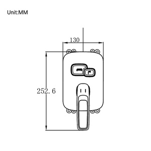 Mitigeur de douche encastré en laiton certifié WaterMark avec bouton poussoir, ensemble de robinetterie de douche encastrée pour salle de bain - Product Image 4