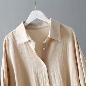 OEM Chemises de nuit en lin à manches longues pour femmes <span class=keywords><strong>Pyjamas</strong></span> Boutons Pyjama en coton Robe de nuit Robe Femme Garçon Ami Robes de pyjama - Product Image 5