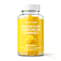Gummies au magnésium pour adultes, sans OGM, végétaliennes, sans gluten, pour le bien-être minéral et la relaxation, complément alimentaire, OEM, ODM, marque privée