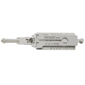 Outil d'ouverture de porte de voiture en métal 2-en-1 Lishi TOY43AT pour Toyota Camry/Corolla/Vios Series – Outil de serrurier à crochet et à pêne - Product Image 5