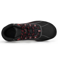 Gu yisa — chaussures de sécurité étanches à deux couches en cuir de vache et bout plastique, flambant neuf, anti-perforation