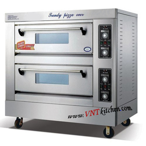 Forno a Convezione Elettrico VNTKITCHEN P2 a 2 Livelli in Acciaio Inox con 4 Vassoi, Macchina da Cucina per Ristoranti, Panetterie e Pizzerie, Automatico - Product Image 4