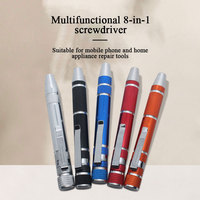 Mini Pocket 8 en 1 Multi Tools Pen Kit de destornillador de precisión pluma promocional con destornillador