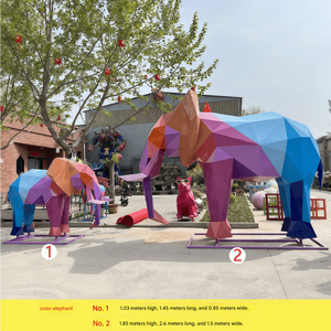 Grande sculpture géométrique d'animal en acier inoxydable, sculpture abstraite de chimpanzé en acier inoxydable à vendre - Product Image 4