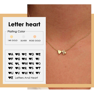 Dainty collana girocollo in acciaio inossidabile <span class=keywords><strong>con</strong></span> <span class=keywords><strong>cuore</strong></span> in oro 26 alfabeto lettera nome girocollo collana iniziale <span class=keywords><strong>con</strong></span> <span class=keywords><strong>cuore</strong></span> - Product Image 2