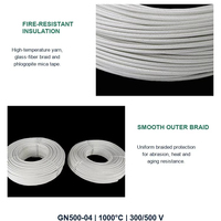GN500-04 1000 ° Câble isolé minéral résistant au feu 300/500V, fil de nickel pur pour four, fourneau et équipement de traitement thermique