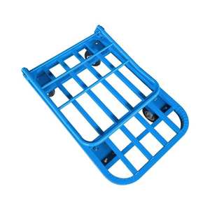 Carro de plataforma plegable de gran capacidad con 4 ruedas, tubo cuadrado, silencioso, de alta carga, de acero engrosado, carro de arrastre OEM para herramientas de compras - Product Image 1