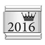 Crown Year Pattern Italian Modular Bracelet Titanium Steel Laser <b>Engraved</b> <b>Bangle</b> Unisex Gift Accessory - Product Image 4