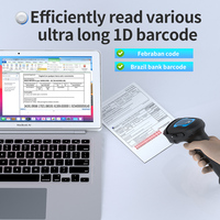 Escáner de Código de Barras Portátil Xincode, Escáneres de Códigos QR 1D 2D, Lector de Códigos de Barras Inalámbrico y con Cable, Láser CMOS, para Inventario
