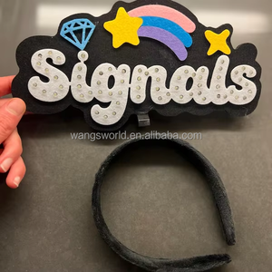 عصابة رأس مضيئة من قماش غير منسوج بتصميم أنيق، مشبك شعر مضيء للحفلات الموسيقية وفرق التشجيع، إكسسوار شعر LED للحفلات - Product Image 5