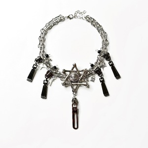 Y2K Gothic Hot Girl Style Collar de estrella de cinco puntas para mujer Versátil Cadenas punk de lujo Diseño Artículo caliente de moda - Product Image 2