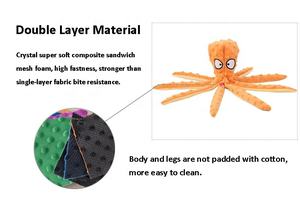 Usine Hot nouveau produit fabricant poulpe forme peluche grinçant mâcher jouets pour chiens - Product Image 3