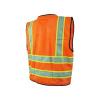 Gilet de sécurité réfléchissant haute visibilité Classe 2 pour géomètres, vêtement de travail robuste avec fermeture éclair avant et multiples poches pour les équipes routières