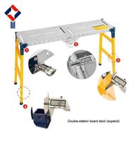Banco de Trabajo Portátil de 500 kg, Plataforma Industrial, Nuevo Tipo de Andamio Plegable Móvil, Escalera de Seguridad