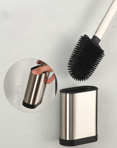 Porte-<span class=keywords><strong>brosse</strong></span> de toilette mural en acier inoxydable avec <span class=keywords><strong>brosse</strong></span> souple en TPR - Product Image 2
