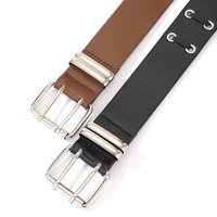 Ceinture cloutée Y2K pour femme, large, en cuir PU, à œillets et lacets, avec boucle ardillon, style punk, pour jeans, disponible en 2 couleurs