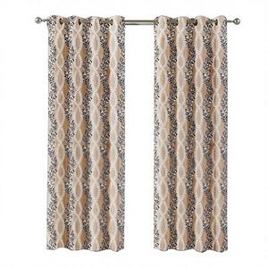 Rideaux en tulle imprimés personnalisés, motif floral, décoration de fenêtre, design moderne, tissu de haute qualité, occultation totale à 100% - Product Image 1