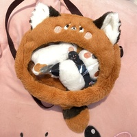 Sac à dos imperméable en cuir PU pour femmes et filles, mignon requin en peluche avec fenêtre transparente, affichage de broche, école Cosplay, sac ITA personnalisé