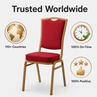 Chaises de mariage de luxe en acier durable, empilables, pour banquets, hôtels, appartements et locations événementielles