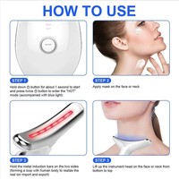 Delfin-förmiges Nackenmassagegerät mit Vibrations- und Ionen-/Technologie, 7-Farben-Infusion, USB-betrieben, Gesichtsformer & Faltenreduzierer