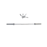 Barre d'haltères droite Olympique de haute qualité personnalisée en acier allié chromé portable 1,2 m 1,5 m 1,8 m 2,2 m pour la musculation