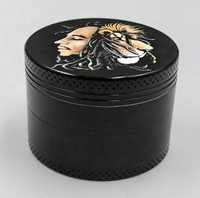 Broyeur à herbes en métal à 4 couches, en alliage de zinc, portable, pour épices et tabac, accessoire de fumage, broyeur à herbes en métal 55 mm