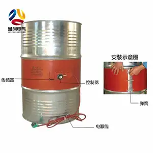 Elemento calefactor de barril de banda de 220V calentador de tambor de aceite de silicona eléctrico industrial 200l 55 galones