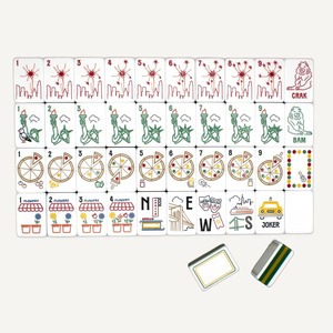 <span class=keywords><strong>Jeu</strong></span> de Mahjong Américain en Acrylique <span class=keywords><strong>Blanc</strong></span> Thème Ville de Noël, Personnalisable avec Gravure, Cadeau de Noël, de Nouvel An, de Ski, de Plage ou de Golf, inspiré de New York et de Londres - Product Image 5